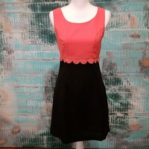 Ezra (Stitch Fix) Coral and Black Dress